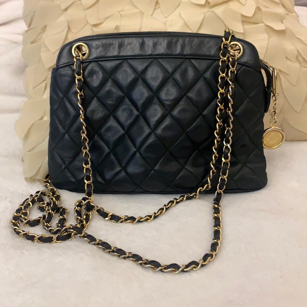 CHANEL vintage quilted lambskin Cambon paris bag